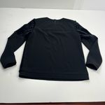 Tibi Black Faux Fur Long Sleeve Top Womens Size 2 Long Sleeve Popover Office Photo 8