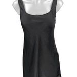Aritzia Wilfred Black Silk Satin Sleeveless Cami Mini Fit & Flare Tank Dress S Photo 0