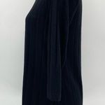 Bobeau NWT Wide Rib Crew Neck Side Slit Top Black Size Small Knit Casual Photo 3