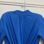 Beautiful dress ,stretchy fabric.Like new used one time only ,has couple imperfections not noticeable see last2 pictures Blue Size L Photo 5