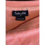 Splendid  Tie Dye Peach/Teal‎ Long Sleeve Thermal Knit Top Size Medium Crew Photo 4