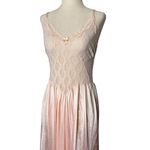 Frederick's of Hollywood Vintage Pale Pink Nylon Lace Nightgown Slip Dress Photo 4