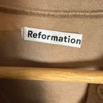 Reformation  Janice Buff Beige 3 Piece Cardigan Sweater Midi Skirt Set Size XL Photo 6