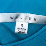 WALTER Turquoise Blue Shift Dress 100% Silk, 6 Photo 6