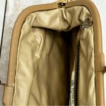 Vintage Tan Raffia Kiss Lock Clutch Purse Hand Made 50’s Summer Classic Vacation Photo 8