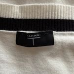 Tahari white and black pullover v-neck 3/4 sleeve sweater women's size small Photo 5