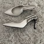 Guess Ivory Slingback Snake Skin Heels Size 7.5 Photo 4