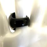 Black rhinestone flower cocktail ring Photo 7