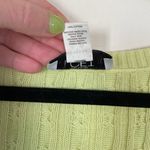 Ann Taylor LOFT sweater lime green 3/4 sleeve 100% Cotton women’s size L Photo 5