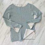 Club Monaco Reversible Sweater Icy Blue & Off White Women’s Sweater XS/TP Photo 2