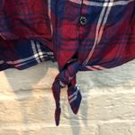Rails Anthropologie  Women's Small Sloane Plaid Crop Tie Front Long Sleeve Shirt Photo 5