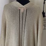 Lilly Pulitzer  Women’s Medium Gold Metallic Open Cardigan Photo 7