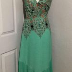 Maeve  Canyon Creek Mint Green Sleeveless Paisley Pleated Maxi Dress Photo 2