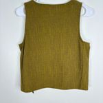 Madewell  Mustard Green Wrap Sleeveless Top Size Small Photo 3