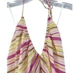 Old Navy Fit & Flare Pink Striped Halter Cotton Maxi Dress Size L Resort Wear Photo 4