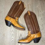 Tony Lama Vintage  Black Label Marble Leather Tan Western Cowboy Boots Women’s 6 Photo 7