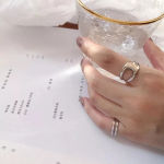 Boutique NEW Polished 18k White Gold Geometric‎ Ring Photo 12