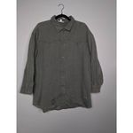 12th Tribe Nashville nights oversized olive shacket One Size Photo 1