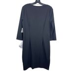 Spense Women’s Black Studded Hem Dress Size 8 NWT Scoop Neck 3/4 Sleeve Sheath Photo 3