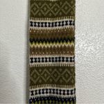 NWOT Andes Gifts Alpaca Blend Fair Isle Peruvian & Bolivian Hand Knit Scarf Green Photo 6