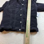 London Jean Women's Black Corduroy Sherpa Lined Trucker Jacket Size Medium Photo 4