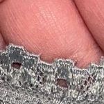 SO Juniors  gray basic ribbed crop top ribbed short sleeved casual lettuce hem Photo 4