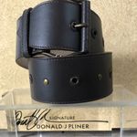 Donald Pliner Belt Expresso Leather Metal Studs 2" Wide Adjustable New NWT $190 Brown Photo 4