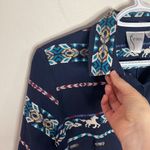 Finley Jeanette Taos western themed striped shirt dress size XS Blue Photo 8