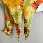 Faithfull the Brand Faithfull the Brand Crop Top Tie Front Size 6 Floral Yellow Tropical Blouse Photo 11