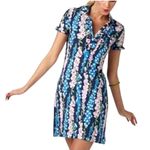 Lilly Pulitzer  Dress Women Medium Blue Floral Foxy Foxglove Carolyn Shirt Dress Photo 0