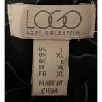 LOGO By Lori Goldstein Lori Goldstein Womens Button Up Blouse Size L Blue Multicolor Long Sleeve Collar Photo 1