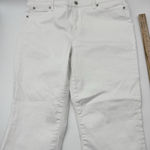 Talbots  Jeans Women's 16 Pedal Pusher Crop White Denim‎ Cotton Coastal Photo 0