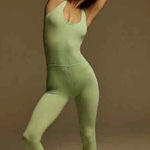 Free People  Movement Good Karma Unitard Jumpsuit One Piece Disco Lime Size M/L Photo 0