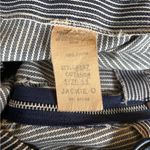 VTG Jackie O Railroad Stripe Overall Blue White Sz 11 JR Suspenders Straight Leg Photo 5