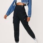 Nasty Gal Black High Waisted Cargo Pants Photo 0