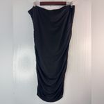 SheIn  2X Strapless Body Suit Black Draped Dress Photo 1