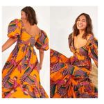 Farm Rio NWT  Beaded Macaws Puff Sleeve Midi Dress Size XS Photo 2