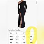 One Shoulder Long Sleeve High Slit Maxi Dress Black Size Large Photo 7