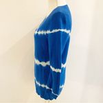 Talbots Biscayne Cobalt Blue Tie Dye Crew Neck Cotton Sweater Size S Photo 6
