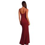 Lulus  - Infinite Glory Wine Red Maxi Dress Sz L Photo 2