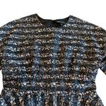 Jill Stuart Jill  Printed Ruffled-Sleeve Dress Black Pink Size 8 Women's NWOT Photo 2