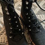 Marc Fisher Women’s Izzie Black Leather Combat Boots Size 8.5 Photo 6