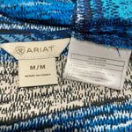 Ariat  Blue Fringe Western Long Sleeve Blouse Size Medium Photo 3