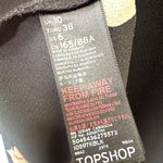 Topshop  Black Floral Orchid Midi Dress High Neck Draped Size 6 Photo 6