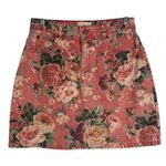 Sézane Marja Skirt Floral Denim Mini Skirt Size 38 Photo 2