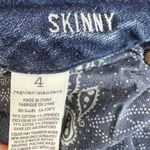 American Eagle  Distressed Skinny Jeans Blue Sz 4 Super Stretch 90s Denim Grunge Photo 3