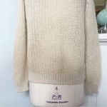 Urban Outfitters  BDG Mohair Cable Knit Crewneck Sweater Tan Beige Size Medium Photo 3