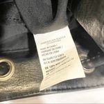 American Eagle Black Faux Leather White Sherpa Bucket Bag Photo 4