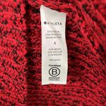 Athleta NWT  Sierra Crew Wool Blend Sweater Red Black Size Large Photo 6