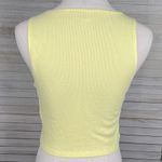 PacSun Cropped Ribbed Tank Top Yellow-Medium Photo 1